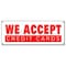 Signmission WE ACCEPT CREDIT CARDS BANNER SIGN visa mastercard debit discover accepted B-We Accept Credit Cards - alternate 1